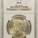 New Certified Coins 1927 PEACE DOLLAR – NGC AU-58