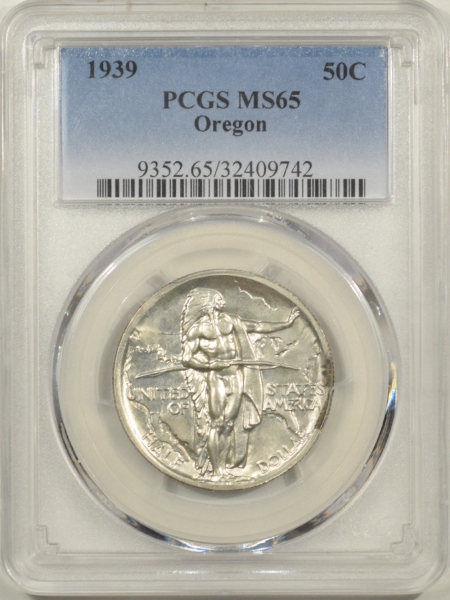 New Certified Coins 1939 OREGON COMMEMORATIVE HALF DOLLAR – PCGS MS-65