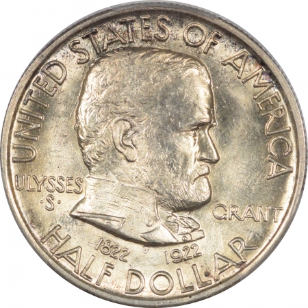 New Certified Coins 1922 GRANT COMMEMORTIVE HALF DOLLAR – PCGS MS-65 LOOKS 66! PREMIUM QUALITY!