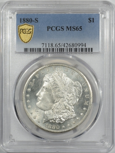 New Certified Coins 1880-S MORGAN DOLLAR – PCGS MS-65