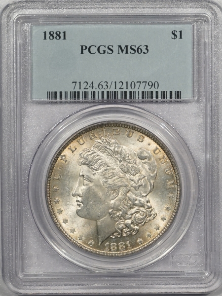New Certified Coins 1881 MORGAN DOLLAR – PCGS MS-63 PREMIUM QUALITY!