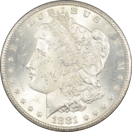 New Certified Coins 1881-CC $1 MORGAN GSA WITH BOX & CARD WHITE FRESH BU NICE CAM!!