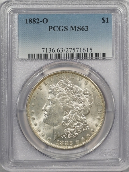 New Certified Coins 1882-O MORGAN DOLLAR – PCGS MS-63