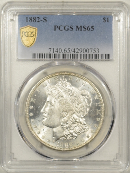 New Certified Coins 1882-S MORGAN DOLLAR – PCGS MS-65 PREMIUM QUALITY++!