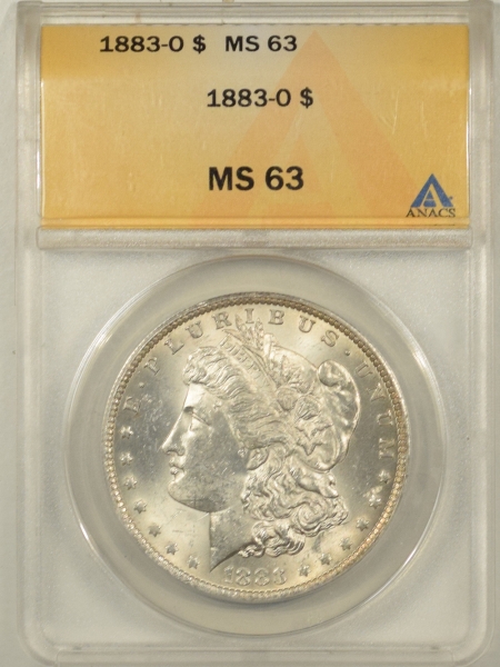 New Certified Coins 1883-O MORGAN DOLLAR – ANACS MS-63