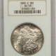New Certified Coins 1889 MORGAN DOLLAR – NGC BRILLIANT UNCIRCULATED, MS-63/64 QUALITY!