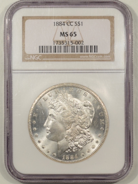 New Certified Coins 1884-CC MORGAN DOLLAR – NGC MS-65 PREMIUM QUALITY!