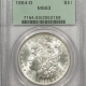 New Certified Coins 1884-CC MORGAN DOLLAR – PCGS MS-63 PREMIUM QUALITY!