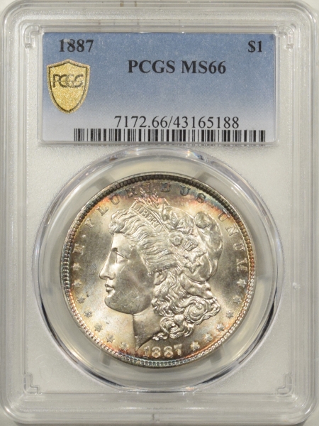New Certified Coins 1887 MORGAN DOLLAR PCGS MS-66, PQ+ & SUPERB