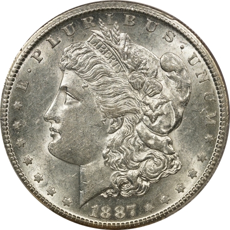 New Certified Coins 1887-S MORGAN DOLLAR – PCGS AU-55 PREMIUM QUALITY!