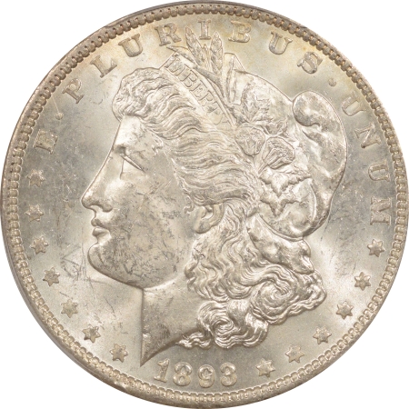 New Certified Coins 1893 MORGAN DOLLAR – PCGS MS-62, CAC APPROVED! CHOICE & PREMIUM QUALITY!
