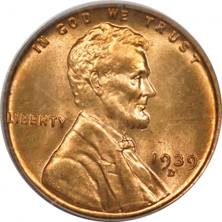 New Certified Coins 1939-D LINCOLN CENT – PCGS MS-66 RD