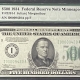 Small Federal Reserve Notes 1934 $500 FRN, NEW YORK, FR-2201-B, PMG AU-55, LIGHT GREEN SEAL, TAYLOR FAMILY
