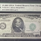 Small Federal Reserve Notes 1934 $1000 FRN, MINNEAPOLIS, FR-2211-I, MULE, PMG EF-45, LOW # & SCARCE DISTRICT