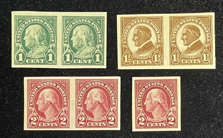 U.S. Stamps SCOTT #575-577, EXTRA 577 – IMPERF PAIRS, MOG! FRESH COLORS! CATALOG VALUE $17!