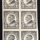 U.S. Stamps SCOTT #314 1c GREEN IMPERF BLOCK OF 4, MOG, VF, 2-H, 2-NH, PO FRESH, CAT $94