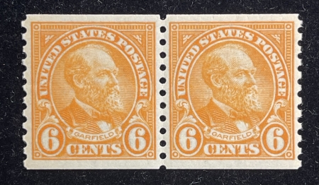 U.S. Stamps SCOTT #723 6c ORANGE PAIR, MOG (LEFT STAMP-NH), FRESH & VF! CAT $29