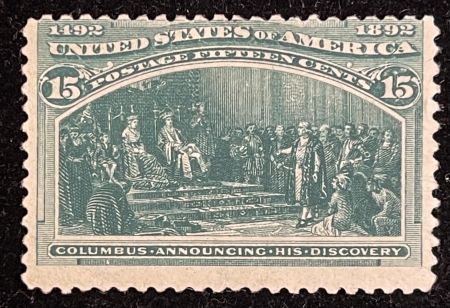 U.S. Stamps SCOTT #238 15C – MNG! MINOR WRINKLES! CATALOG VALUE (USED) $72.50!