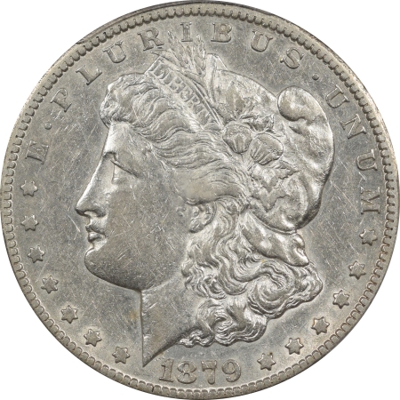 Morgan Dollars 1879-CC MORGAN DOLLAR, CAPPED DIE, PCGS XF-45, NICE CIRC EXAMPLE W/ SOME LUSTER!