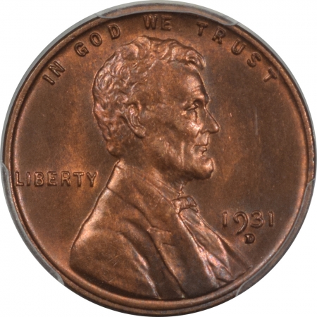 New Certified Coins 1931-D LINCOLN CENT – PCGS MS-64 RB