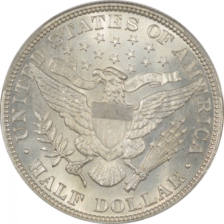 New Certified Coins 1896 BARBER HALF DOLLAR – PCGS MS-64 HALOGEN WHITE! CAC APPROVED!