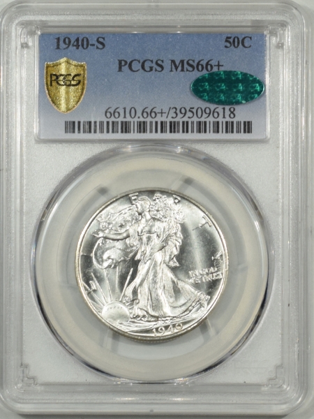 New Certified Coins 1940-S WALKING LIBERTY HALF DOLLAR – PCGS MS-66+ BLAZING WHITE, PQ, CAC APPROVED
