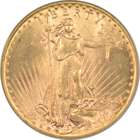 New Certified Coins 1908-D $20 ST GAUDENS GOLD – NO MOTTO – PCGS MS-64