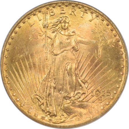 New Certified Coins 1915-S $20 ST GAUDENS GOLD DOUBLE EAGLE – PCGS MS-65