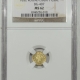 New Certified Coins 1909 WA 1/4 DWT GOLD ALASKA-YUKON-PACIFIC EXPO HARTS COINS OF THE WEST NGC MS-62