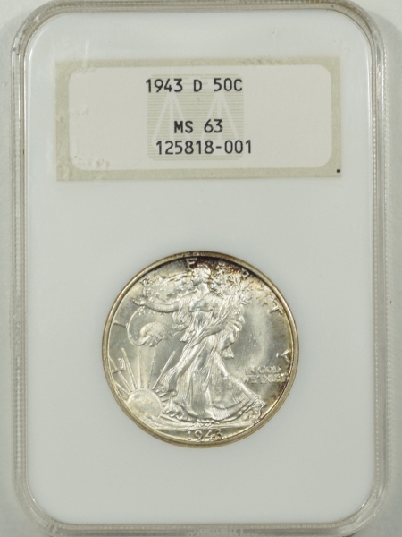 New Certified Coins 1943-D WALKING LIBERTY HALF DOLLAR – NGC MS-63 FATTY! PREMIUM QUALITY!