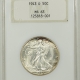 New Certified Coins 1935-D WALKING LIBERTY HALF DOLLAR – ANACS MS-64 PRETTY!
