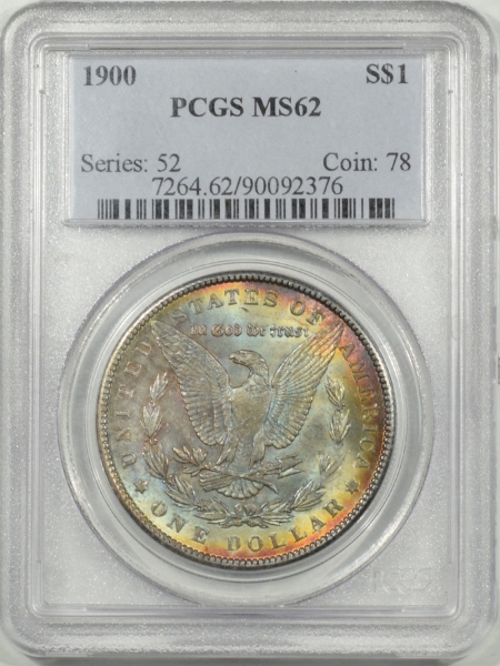 New Certified Coins 1900 MORGAN DOLLAR – PCGS MS-62 PRETTY!
