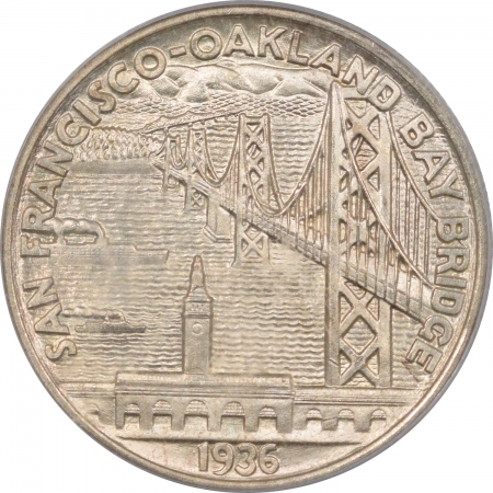 New Certified Coins 1936-S BAY BRIDGE COMMEMORATIVE HALF DOLLAR – PCGS MS-65