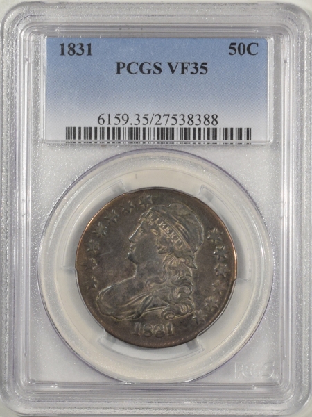 New Certified Coins 1831 CAPPED BUST HALF DOLLAR PCGS VF-35