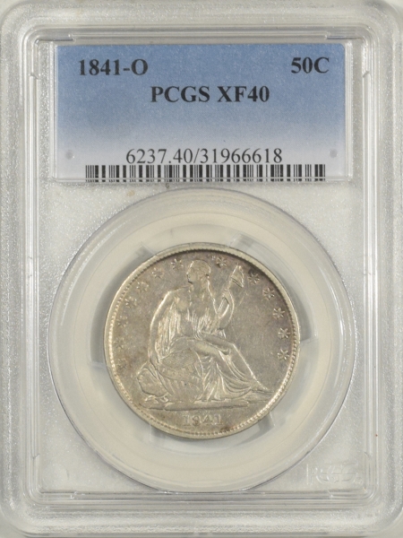 New Certified Coins 1841-O LIBERTY SEATED HALF DOLLAR PCGS XF-40, SCARCE!