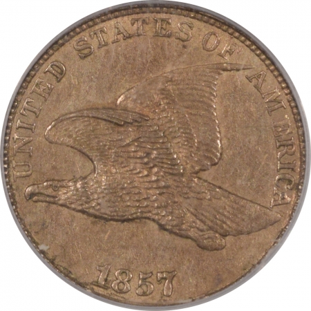 New Certified Coins 1857 FLYING EAGLE CENT – PCGS AU-58