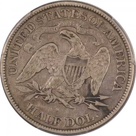 New Certified Coins 1877-S LIBERTY SEATED HALF DOLLAR – PCGS VF-25, PLEASING ORIGINAL