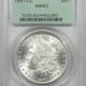 New Certified Coins 1891-O MORGAN DOLLAR NGC MS-63, BLAST WHITE!