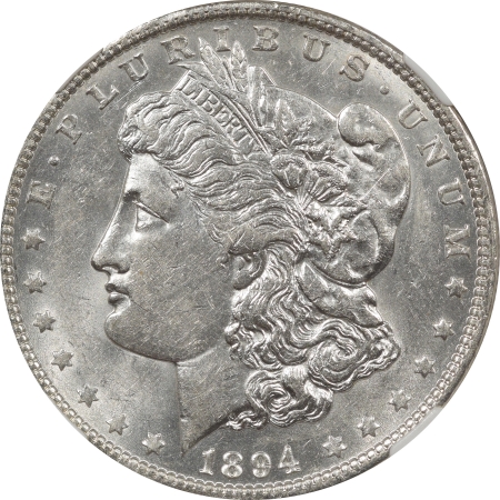 New Certified Coins 1894-O MORGAN DOLLAR NGC AU-55, BLAST WHITE & NICE!