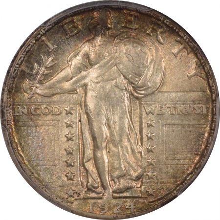 New Certified Coins 1924-D STANDING LIBERTY QUARTER PCGS AU-53, REALLY PRETTY!