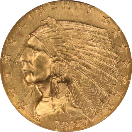 New Certified Coins 1927 $2.50 INDIAN GOLD NGC MS-63, LUSTROUS & PQ!