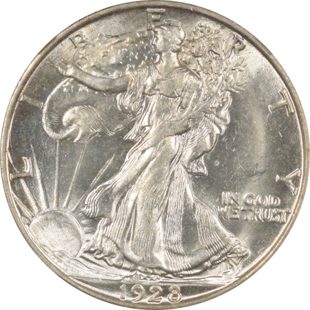 New Certified Coins 1928-S WALKING LIBERTY HALF DOLLAR NGC MS-64, BLAZING WHITE SCARCE COIN!