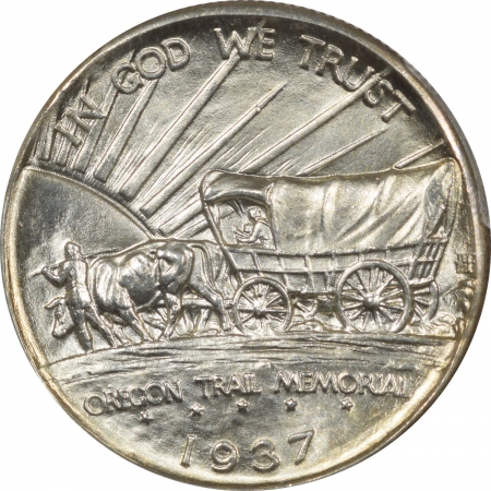 New Certified Coins 1937-D OREGON COMMEMORATIVE HALF DOLLAR PCGS MS-66, FLASHY
