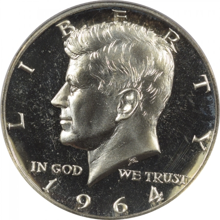 New Certified Coins 1964 PROOF KENNEDY HALF DOLLAR – ACCENTED HAIR PCGS PR-66 CAM