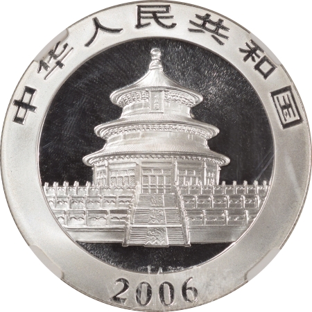 New Certified Coins 2006 CHINA 10 YUAN 1 OZ .999 SILVER PANDA, NGC MS-68
