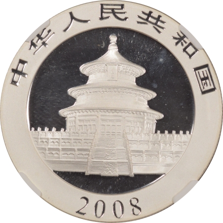 New Certified Coins 2008 CHINA 10 YUAN 1 OZ .999 SILVER PANDA, NGC MS-67