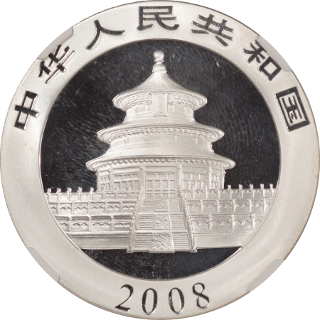 New Certified Coins 2008 CHINA 10 YUAN 1 OZ .999 SILVER PANDA, NGC MS-69