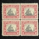 U.S. Stamps SCOTT #620 2c NORSE AMERICAN, CARMINE/BLACK, 2 BLOCKS OF 4, MOG NH, VF+, CAT $48