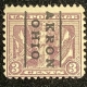 U.S. Stamps SCOTT #537b, 3c LIGHT REDDISH VIOLET, WEEHAWKEN, NJ PRECANCEL, USED, F+, CAT $50