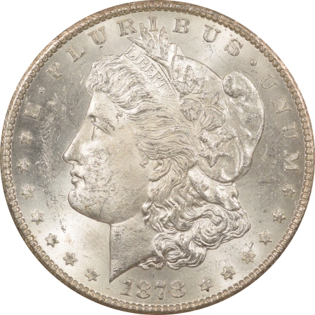New Certified Coins 1878-CC MORGAN DOLLAR, GSA W/ BOX & GENERIC CARD, BLAST WHITE & CHOICE